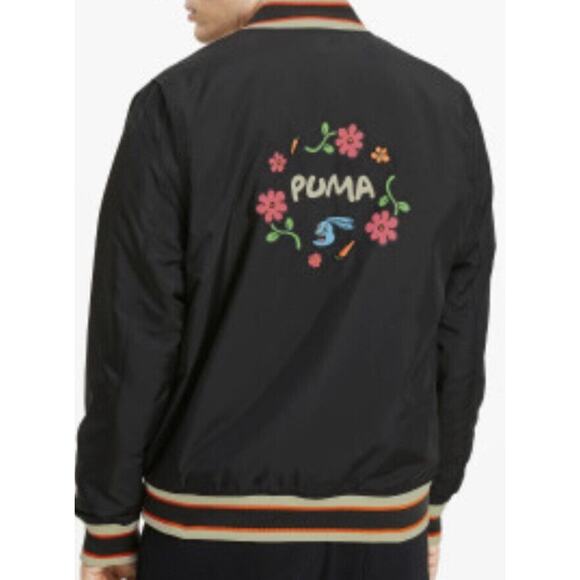 PUMA x RANDOM EVENT Bomber Jacket Men’s Sz‎ Large L Puma Black 596661-01 $180 - Picture 5 of 8